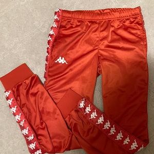 red kappa track pants